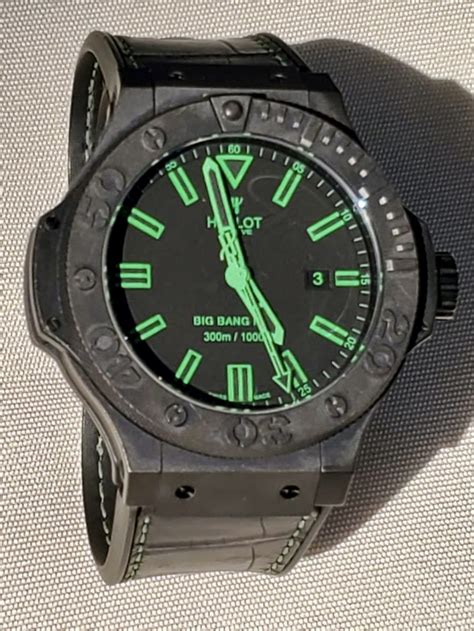 Hublot Big Bang King Diver All Black Green Luxury Watch Review